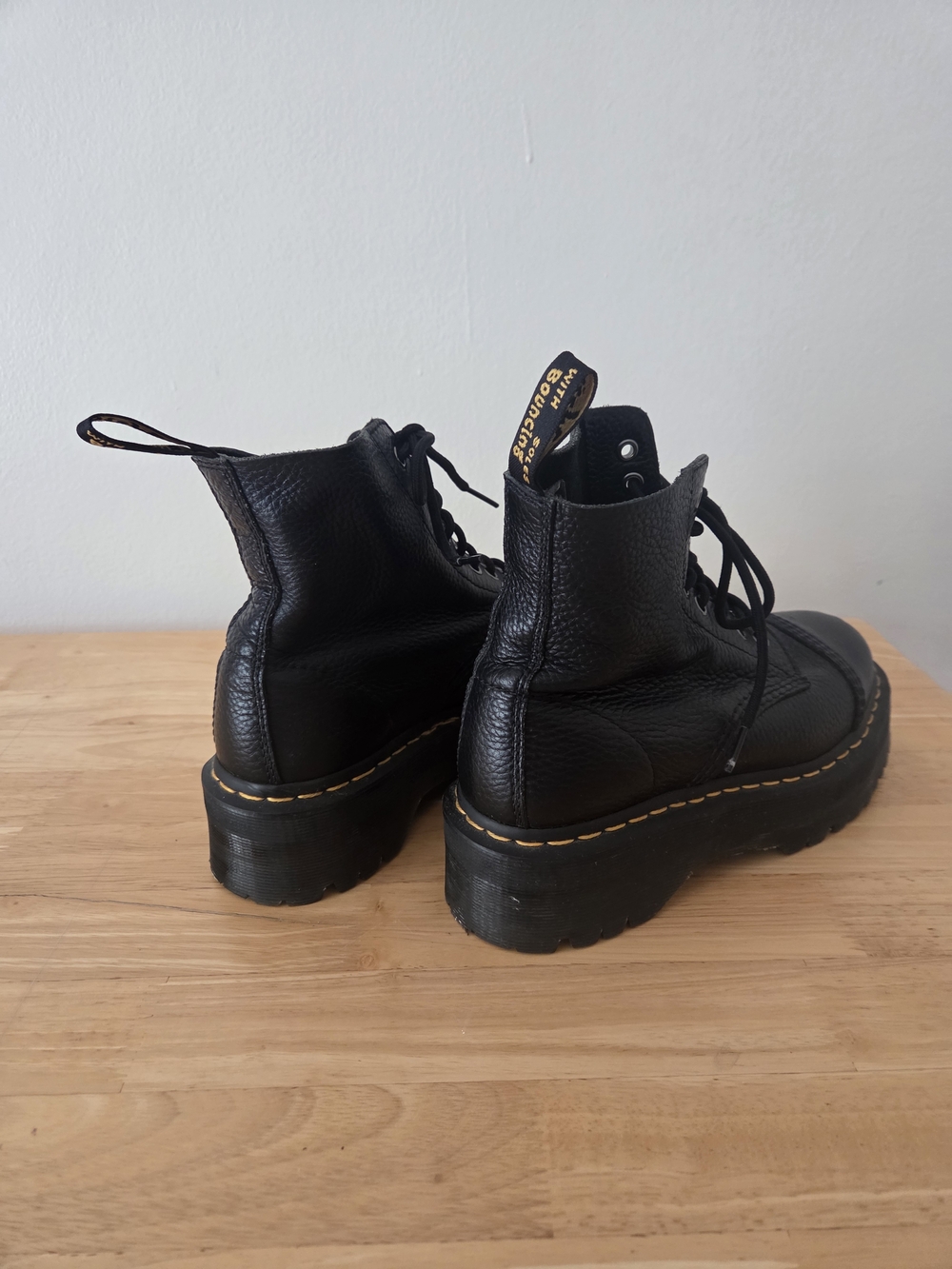 Dr. Martens Platform Sinclair Leather Boots - Picture 3 of 6